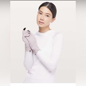 NWT Lululemon Cross Chill Run Gloves | Heathered Smoky Blush | Women’s XS/S